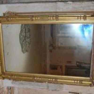Overmantel Mirror and Pier Mirror with Fleur De Lis