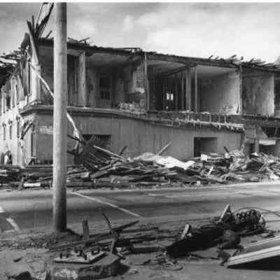 Corner of King Street and Spring Street After Hurricane Hugo