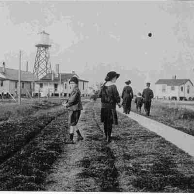 James and One of the Twins at Quarantine Station