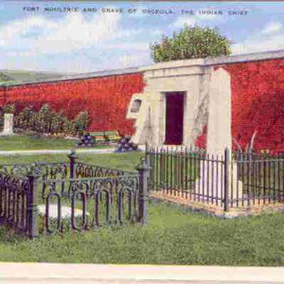 Fort Moultrie and Grave of Osceola, the Indian Chief