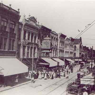 Crowd Before the 5 & 10 Cent Store