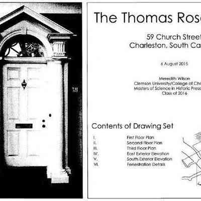 The Thomas Rose House, 59 Church Street, Charleston, South Carolina
