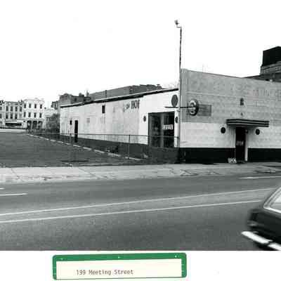 199 Meeting Street and View West Across Parking Lot Bounded by Meeting, Market, and King Street