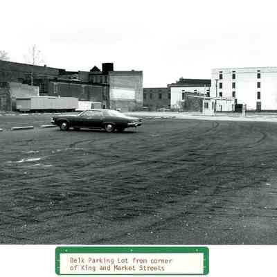 Looking East Across Parking Lot at Corner of King and Market Streets