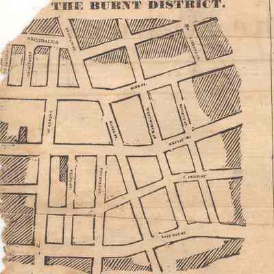 The Burnt District [map] 1838 Ansonborough Fire