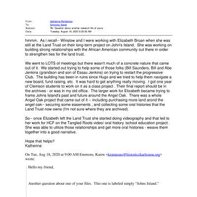Johns Island: Progressive Club / Historic Resources