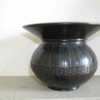 Three Pieces Black Basalt Wedgewood, 2 Bowls and a Pitcher