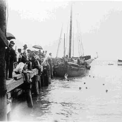 Soldiers at Wharf Swimming