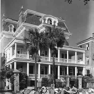 Stevens-Lathers House (20 South Battery) After Hurricane Hugo