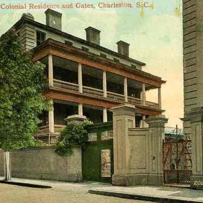 "Old Colonial Residences and Gates, Charleston, S.C."