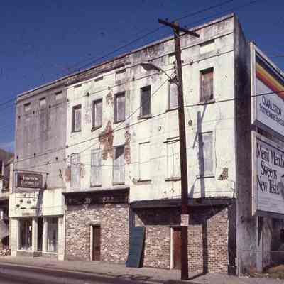 244-248 Meeting Street Before and During Demolition