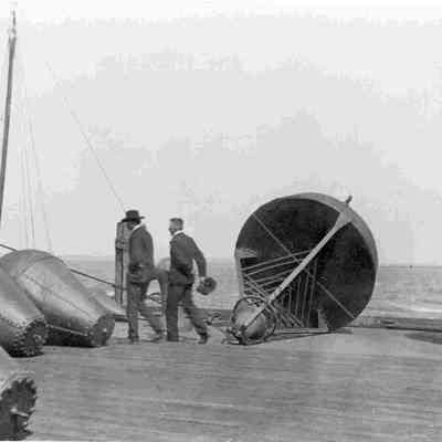 Bell Buoys on Custom House Deck, ca. 1907