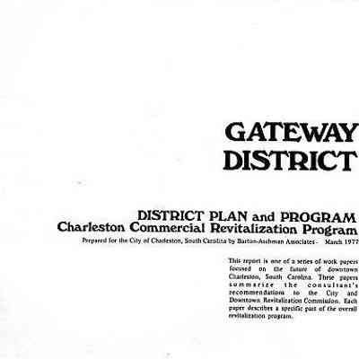 Charleston Commercial Revitalization Program: Gateway District, District Plan and Program
