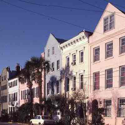 Rainbow Row Looking South from 107 East Bay Street