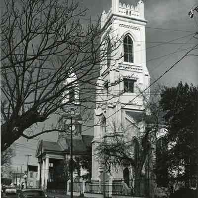 Archdale Street Looking North: Unitarian Church and St. John's Lutheran Church