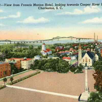 View from Francis Marion Hotel, Looking Towards Cooper River Bridge