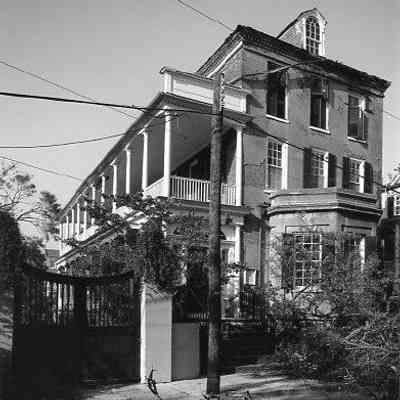 Robert Pringle House (70 Tradd Street) After Hurricane Hugo