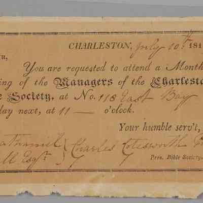 Invitation Chas Bible Society Meeting