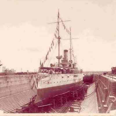 U.S.S. Texas in Dry Dock