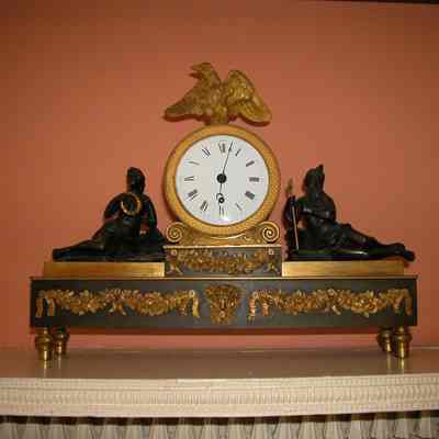 Bronze and Ormolu Mantel Clock
