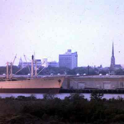 Ship Docked at Port of Charleston