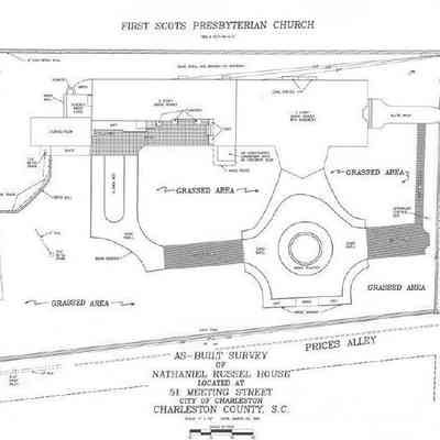 As-Built Survey of Nathaniel Russell House Located at 51 Meeting Street