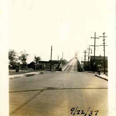 View of the Base of the Cooper River Bridge [from Lee Street]