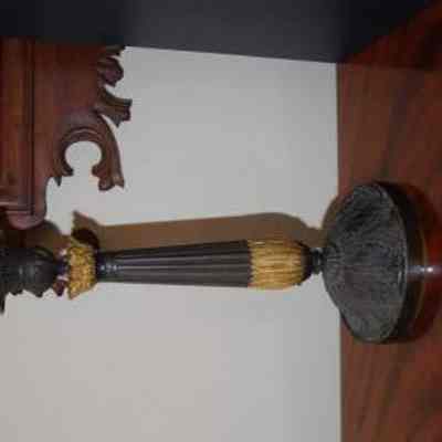Pair of Bronze and Ormolu Chambersticks