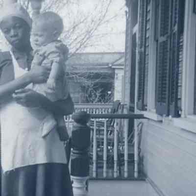 Nanny and Toddler on Porch, 77 Fishburne Street