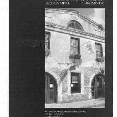 Conditions Assessment Report for The Footlight Players Theater, 20 Queen Street, Charleston SC