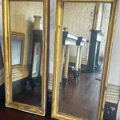 Pair of 19th c. Gilded Mirrors
