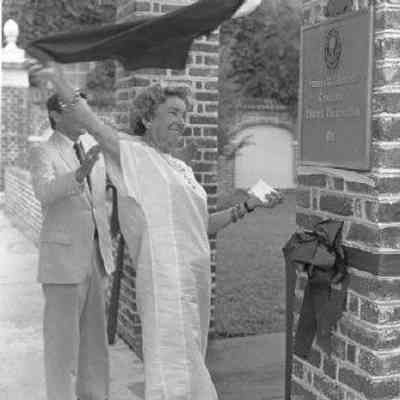 Frances Edmunds at the Opening of the Frances R. Edmunds Preservation Center