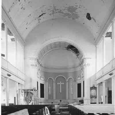 Interior, Cathedral of St. Luke and St. Paul (126 Coming Street) After Hurricane Hugo