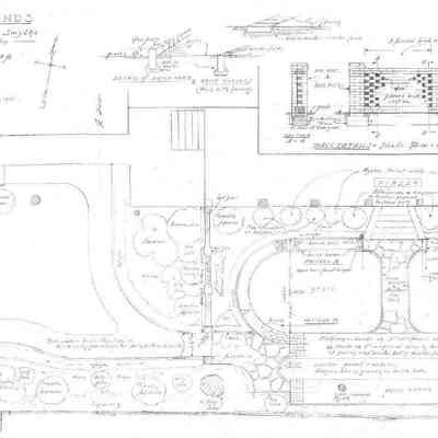 Plan of Grounds for Mr. & Mrs. Henry B. Smythe, 35 Legare Street, Charleston