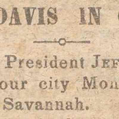 Newspaper Article: President Davis in Charleston