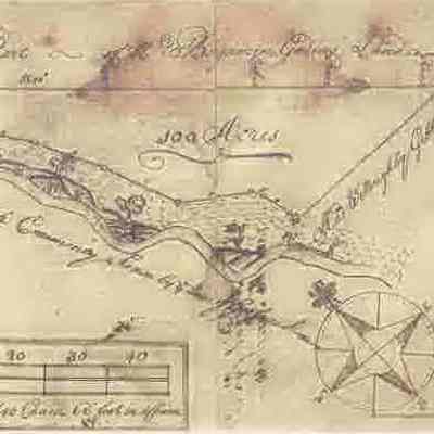 Plat, 100 Acres, Benjamin Godins Land