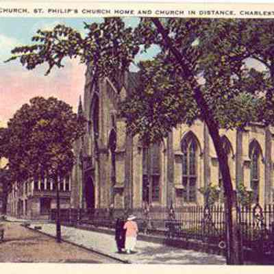 Old Huguenot Church, St. Philip's Church Home and Church in Distance, Charleston, S.C.