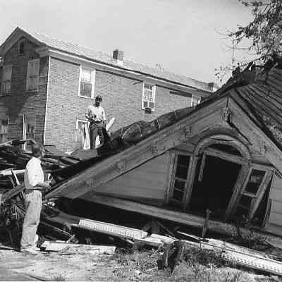 Collapsed House on Rutledge Avenue After Hurricane Hugo