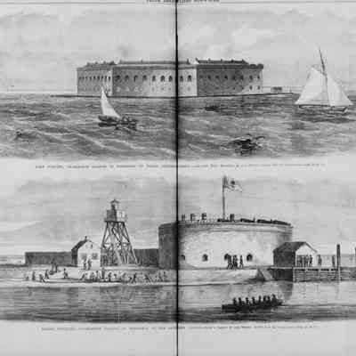 Fort Sumter, Charleston Harbor, South Carolina, 1861 / Castle Pinckney, Charleston Harbor, South Carolina, 1861