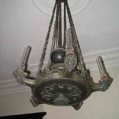 Two Whale Oil Chandeliers