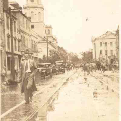 Looking West on Broad Street After the 1938 Tornadoes