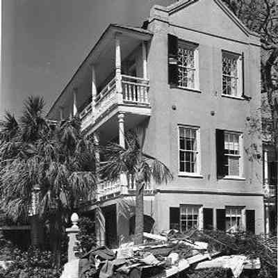 78 Queen Street (John O'Mara Building / Elliott House Inn) After Hurricane Hugo