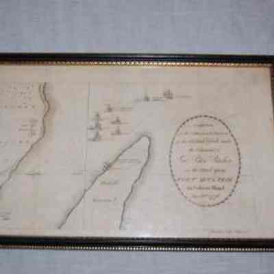 Map of Attack on Fort Moultrie, By David Ramsey