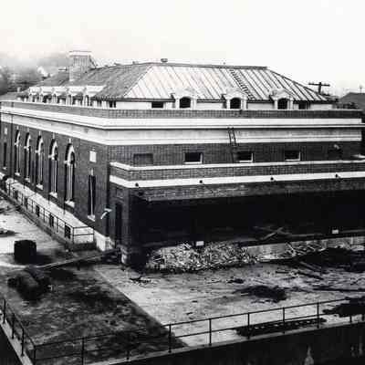US Post Office, Chehalis, WA under construction: Copyright: yes; Origformat: Artifact