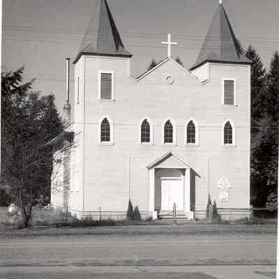 Front view of National Polish Catholic Church, Pe Ell, WA.