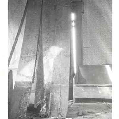 Interior of Claquato Church before restoration in 1929