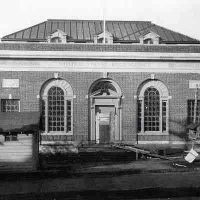 US Post Office, Chehalis, WA nearing completion: Copyright: yes; Origformat: Artifact