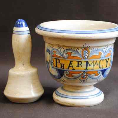 Promotional Gift Mortar and Pestle in the Style of an 'Albarello'