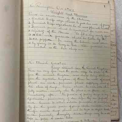 Student Notebook, 1876