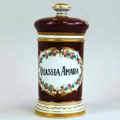 Apothecary Jar, "Quassia Amara"